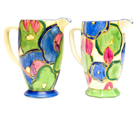 Clarice Cliff for Newport Pottery, a Blue Chintz jug, ovoid form, Fantasque Bizarre marks, 16cm high