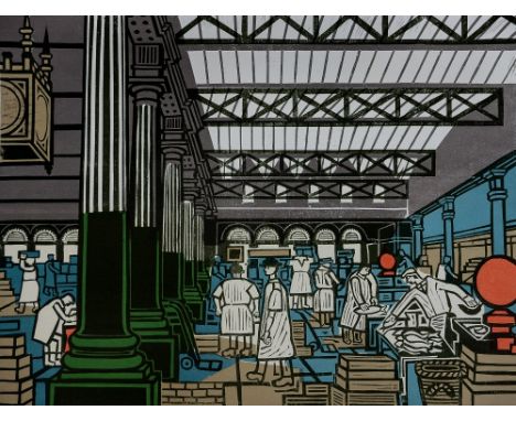 Edward Bawden CBE RA (1903-1989), Billingsgate, colour lithograph, 1967, signed artists proof, 58cm x 77cm, unframed

Artists