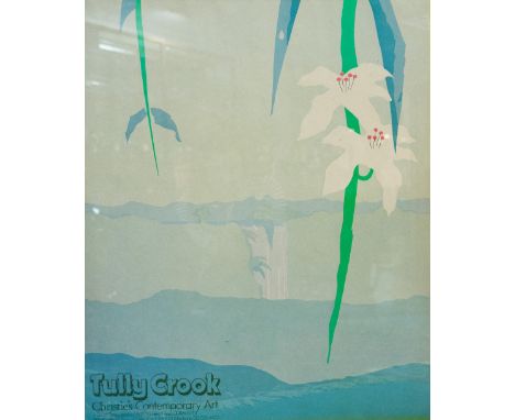 Tully Crook (b.1938), Christies Contemporary Art, New York, poster, 71cm x 59cm, framed