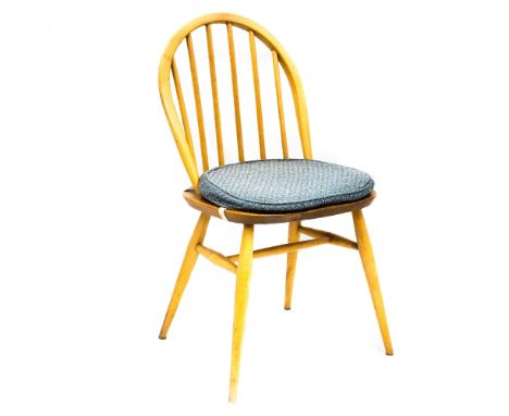 A set of ten Ercol Winsor dining chairs, light elm and ash, including two carvers and eight singles (10)
