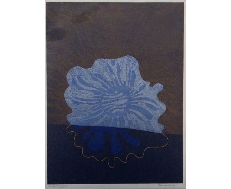 Ronald King (b.1932) , Sea Anemone IV, lithograph print, signed and numbered 4 of 50, 89cm x 60cm, framed