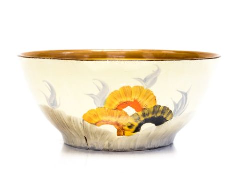 Clarice Cliff for Wilkinson, a Rhodanthe bowl, Bizarre marks, 24cm diameter approx