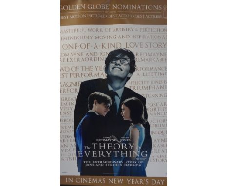 TWO MOTION PICTURE MOVIE BANNERS OF THE THEORY OF EVERYTHING
released January 2015, starring Eddie Redmayne and Felicity Jone