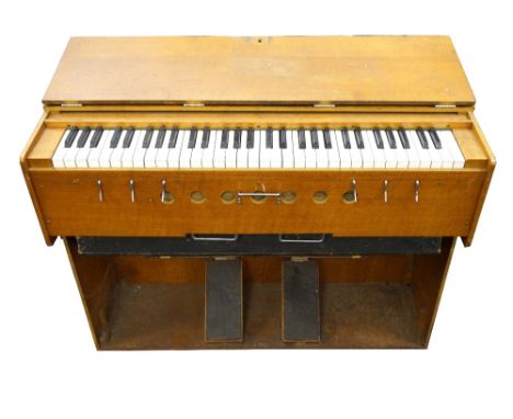 VINTAGE AMERICAN SUITCASE HARMONIUM
with a five octave range of F to F, 98cm wide x 78.4cm high extended  