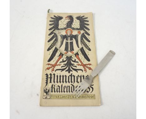 MÜNCHENER KALENDER 1935
decorated with the German eagle and the words 'Heil Hitler' to the cover, together with a Third Reich