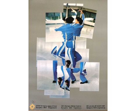 After David Hockney OM, CH, RA (b.1937)"The Skater, New York"Lithographic poster for the Olympic Winter Games, Sarajevo 1984,
