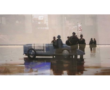After Jack Vettriano (b.1951) Scottish"Pendine Beach"Signed and numbered 209/250, limited edition print, 38cm by 76cmSold tog