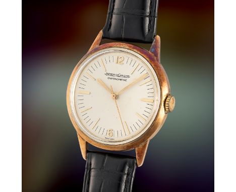 A RARE GENTLEMAN'S SIZE 9CT SOLID GOLD JAEGER LECOULTRE GEOPHYSIC CHRONOMETER WRIST WATCHCIRCA 1958, NUMBER 112 OF APPROXIMAT