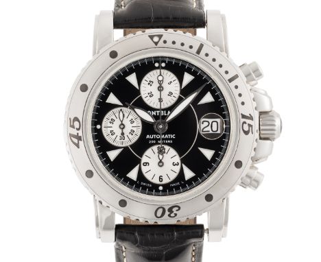 A GENTLEMAN'S SIZE MONTBLANC SPORT 200 METERS AUTOMATIC CHRONOGRAPH WRIST WATCH  CIRCA 2010, REF. 7034 Movement: Automatic, s