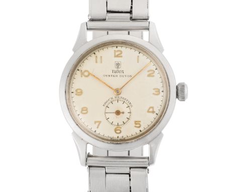 A GENTLEMAN'S SIZE STAINLESS STEEL TUDOR OYSTER DEVON BRACELET WATCHCIRCA 1950s, REF. 4540 Movement: 17J, manual wind, signed