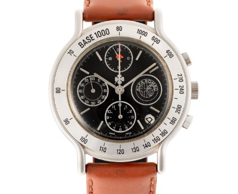 A GENTLEMAN'S SIZE ALFA ROMEO LEMANIA CHRONOMATIC WRIST WATCH  CIRCA 1980sMovement: Automatic chronograph, Lemania cal. 5100,