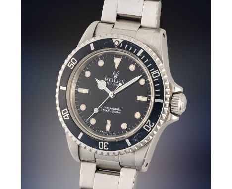A GENTLEMAN'S SIZE STAINLESS STEEL ROLEX OYSTER PERPETUAL SUBMARINER WRIST WATCHCIRCA 1989, REF. 5513 L-SERIAL, THE LAST SERI