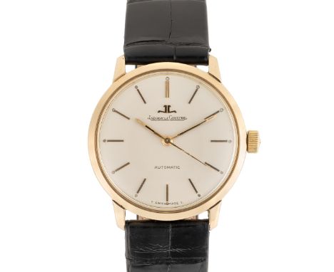 A GENTLEMAN'S SIZE 9CT SOLID GOLD JAEGER LECOULTRE AUTOMATIC WRIST WATCHCIRCA 1960sMovement: Automatic, signed Jaeger-LeCoult