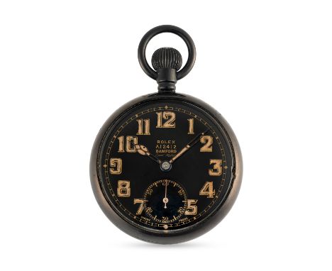 A CUSTOMISED PVD COATED BAMFORD ROLEX 1930S BRITISH MILITARY POCKET WATCHONE OF FIVE PIECES MADE IN COLLABORATION WITH CORTO 