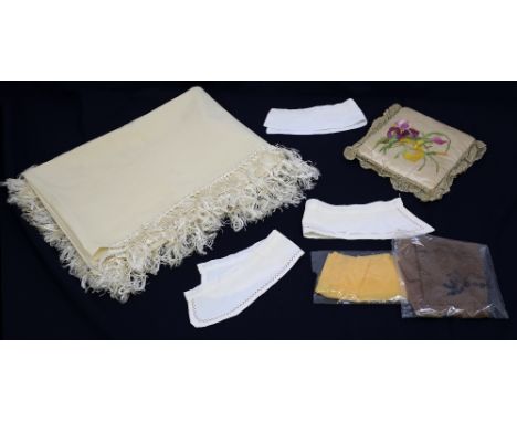  A collection of baby clothes dating from 1920s/30s and 1950s to include: 2 pairs of stockings (1 silk); smocked dresses incl