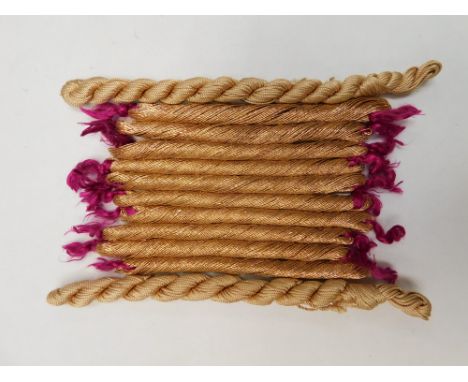 10 skeins of gilt thread and two skeins of silk, from Royal Worcester