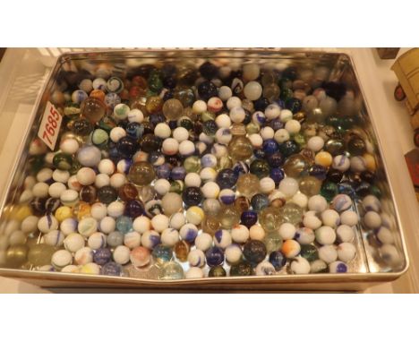 Box of vintage marbles 