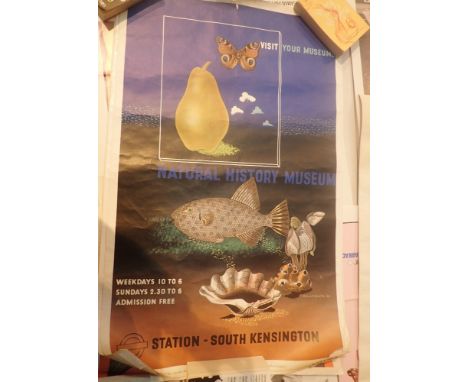 Vintage London Underground poster being a reprint of a 1939 Edward McKnight Kauffer example not published due to the outbreak