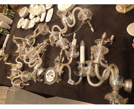 Quantity of crystal light fittings and box and two boxed os lighting spares