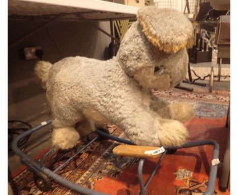 Childs vintage ride on rabbit