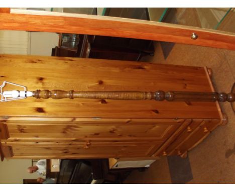 Oak standard lamp