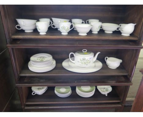 A Susie Cooper Katina pattern dinner service for six place settings including teapot