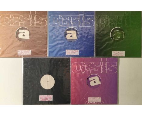 OASIS - 12" PROMOS PACK. A superb pack of 5 12" promos by Oasis. Titles include The Hindu Times (RKID 23TP, 2002 single-sided