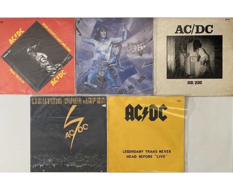 AC/DC - PRIVATE PRESS LP RARITIES. A fantastic pack of 5 privately pressed LP rarities by AC/DC. Titles include 110/220 (IMP 