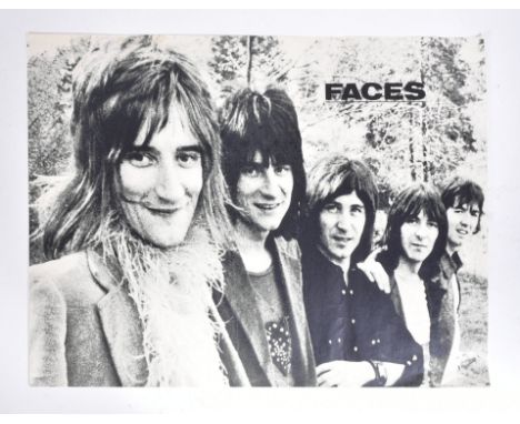 The Faces -&nbsp;English rock band formed in 1969 by members of Small Faces - an original vintage 1970s 'Faces' black and whi