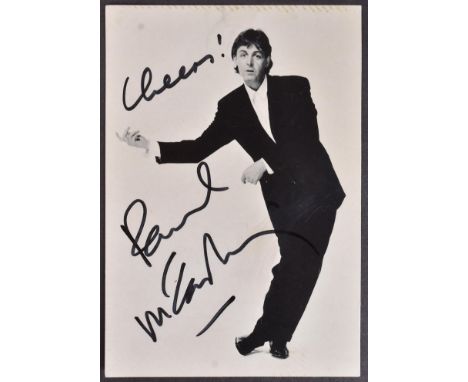 The Beatles - Paul McCartney - autographed vintage official 1984 MPL Communications Ltd promotional photograph. Signed in bla
