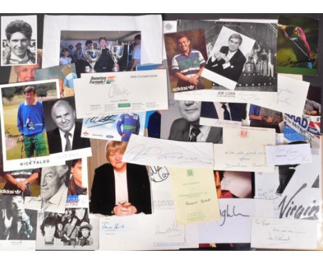 Autographs - a large collection of assorted signed photographs from variou politicians, personalities and TV and sport / raci