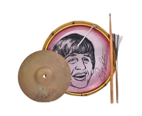 The Beatles - An original vintage c1960s Selcol produced Beatles Ringo Starr snare drum (approx 14.5" diameter), a mini 'spla