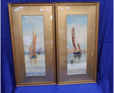 M. REEVES: A PAIR OF WATERCOLOURS OF BOATS dated 1915 and 1916