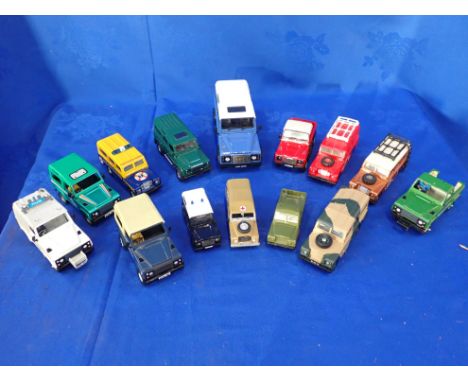 A COLLECTION OF TOY LANDROVERS Corgi and other makes