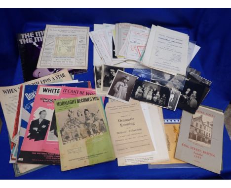 A COLLECTION OF THEATRE EPHEMERA including brochures, flyers, ticket stumps and other similar items  
