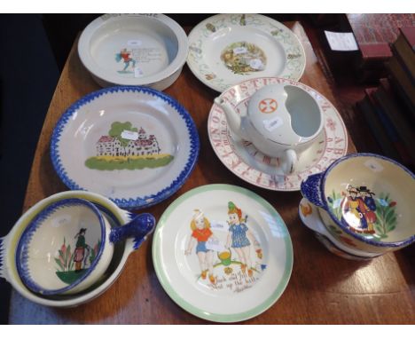 A MIDWINTER CHILD'S PLATE BY PEGGY GIBBONS and other English and French nursery ware