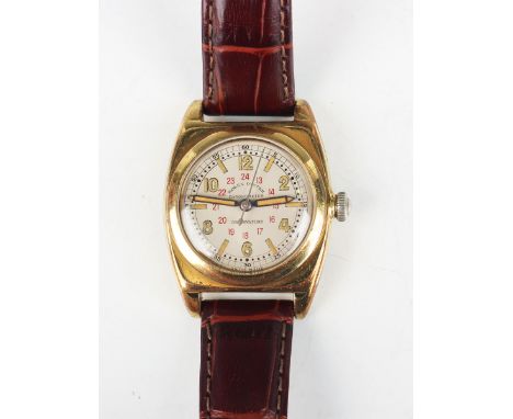 A Rolex Oyster Chronometer Observatory gilt metal fronted and steel backed gentleman's wristwatch, Ref. No. 3116, circa 1944,