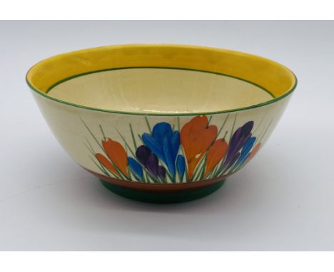 A Clarice Cliff Wilkinson Ltd  "Crocus" bowl - diameter 18.5cm