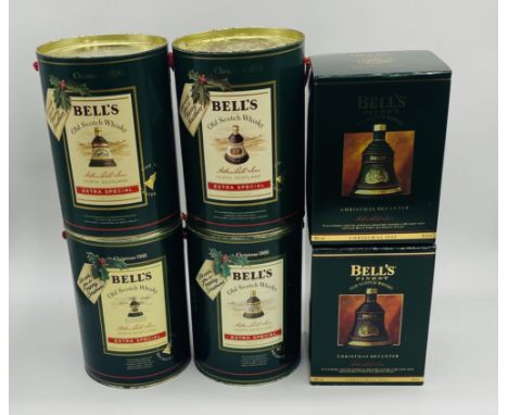 A collection of six boxed limited-edition Bell's Extra Special Old Scotch Whisky Christmas decanters dating from 1988 to 1993
