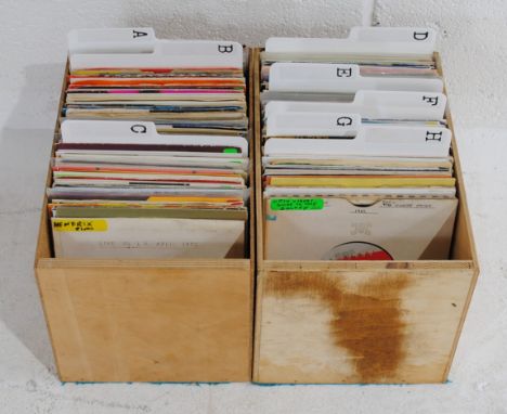 A quantity of various 7" vinyl records, including Jimi Hendrix, The Beatles, Badfinger, The Crystals, Crazy Elephant, Fleetwo
