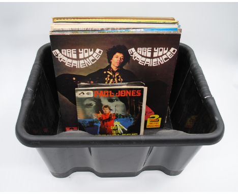A small collection of various 12" and 7" vinyl records, including Jimi Hendrix, Fleetwood Mac, Iron Butterfly, The Nice, Ralp
