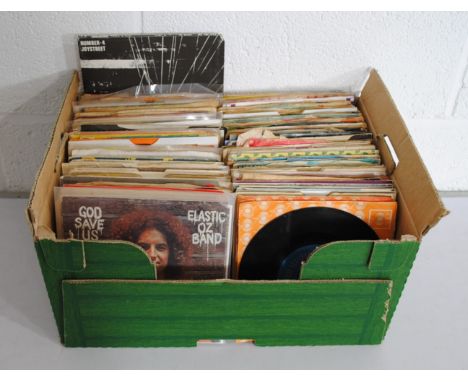 A quantity of various 7" vinyl records, including Forest (PROMO), Elastic Oz Band, The Who, The Animals, Manfred Mann, Prince