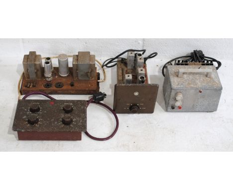 A vintage Rogers Developments valve hi-fi system, comprising a power unit, amplifier, pre-amp and control unit - untested