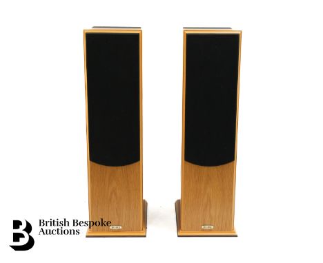 A pair of Ruark Acoustic Talisman II floor standing speakers, light oak finish, serial nr 32670 (good overall condition).&nbs