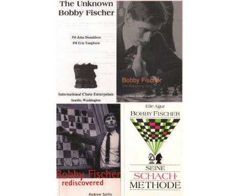 Fischer, Bobby. Konvolut von 10 Bänden über Bobby Fischer aus der Zeit von 1975 – 2004, meist in englischer Sprache. 8°. Mit 