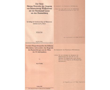 Harz. Goslar. Bergbau. Heinrich d. Jüngere. Meier, P. J. (Bearb.) Der Streit Herzog Heinrichs des Jüngeren von Braunschweig -