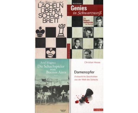 Schachgeschichten. Konvolut mit 12 Bänden, meist mit Geschichten, Anekdoten und  humoristischen Darstellungen zum Schach und 