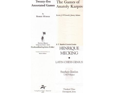 Hübner, Robert. Twenty - five annotated games. Berlin, Edition Marco / Verlag Nickel, ca. 1996. 8°. Mit Diagrammen. 416 Seite