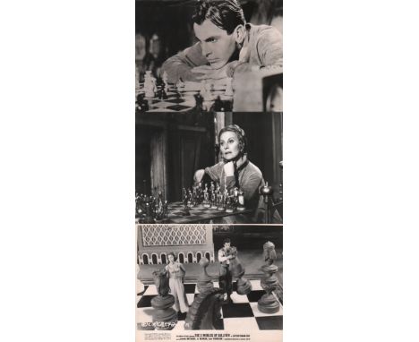 Foto. Originale Film – und Aushangfotos mit Schachspielszenen. Private Sammlung von 11 schwarzweißen Film– und Aushangfotos a
