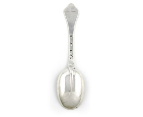 A Queen Anne silver Dog-nose spoon, by Charles Gibson, London 1702, the oval bowl with a plain rat-tail, the reverse of the t